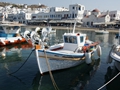A boat in the  Mykonos Harbor