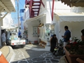Tight squeese in the streets of Mykonos
